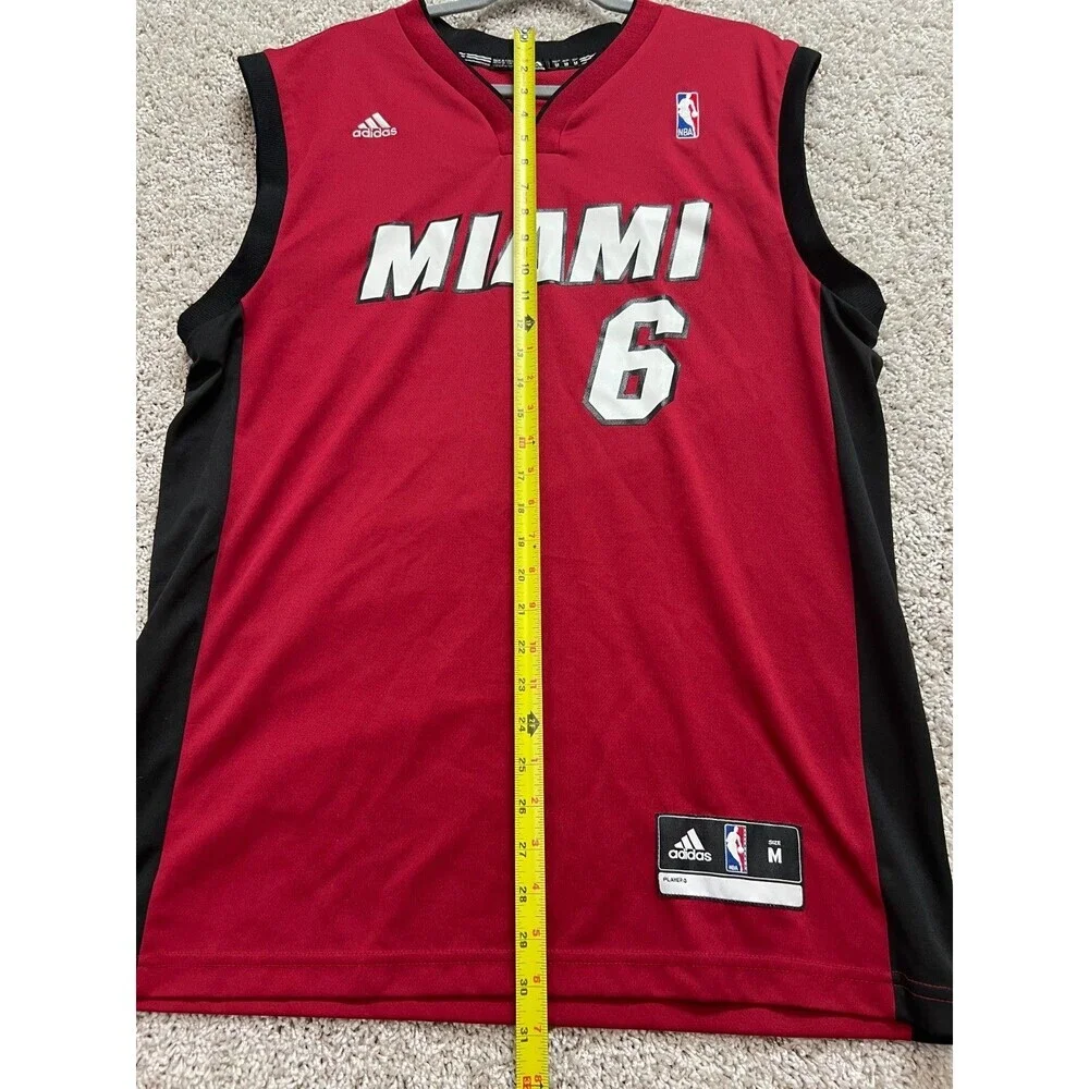 Adidas NBA Lebron James Miami Heat Jersey Red Basketball LBJ Baller - Youth M